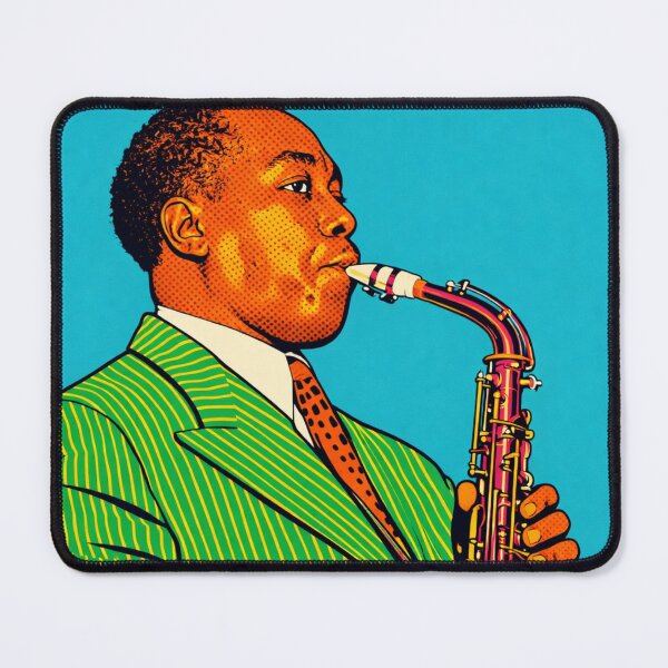 Item preview, Retro Charlie Parker Pop‑Art Jazz Illustration designed and sold by Analog Aura .