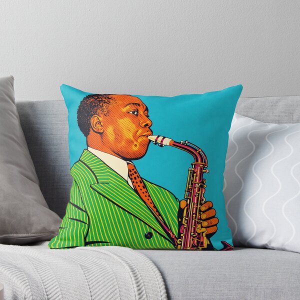 Item preview, Retro Charlie Parker Pop‑Art Jazz Illustration designed and sold by Analog Aura .