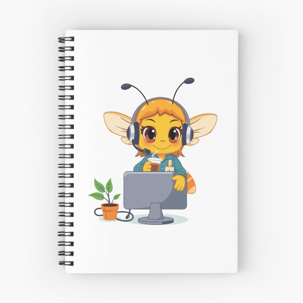 Item preview, Gamer Bee Streamer Chibi Honey Bee Working From Home designed and sold by ArtByKaleem.