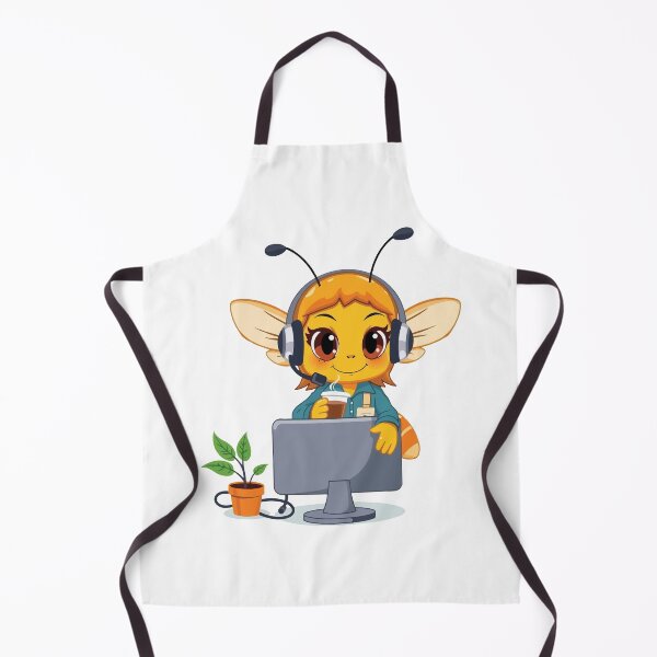 Item preview, Gamer Bee Streamer Chibi Honey Bee Working From Home designed and sold by ArtByKaleem.