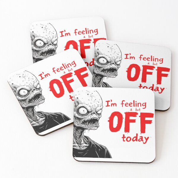 Item preview, I'm Feeling a Bit Off Today Zombie Horror Art designed and sold by ChaoticZenStudio.