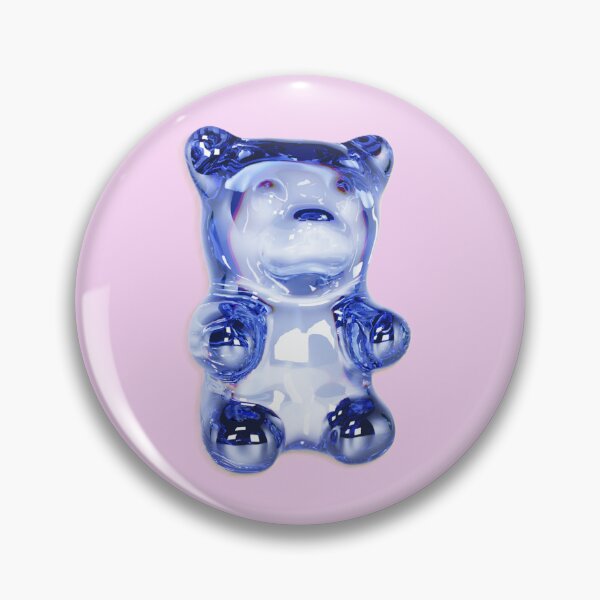 Item preview, Blue Gummy Bear Sticker | 3D Jelly Bear Aesthetic | Cute Transparent Candy Bear designed and sold by Pophands.