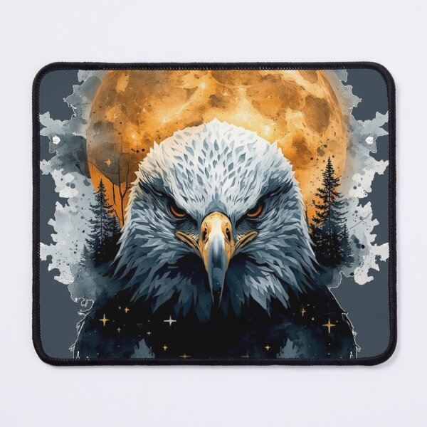 Item preview, 2. Moon Eagle | Celestial Wildlife Watercolor designed and sold by Biedroneczka.