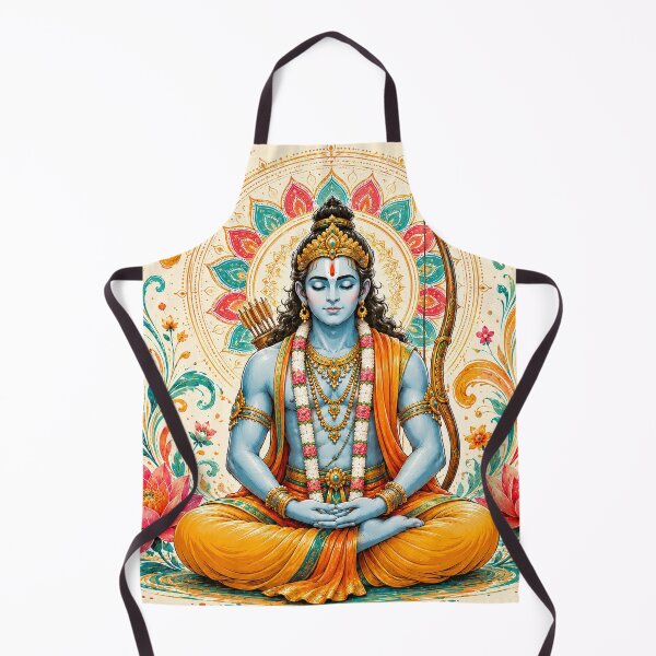Item preview, Meditating Lord Rama | Spiritual Mandala Art | Hindu Yoga Illustration designed and sold by ravuh.