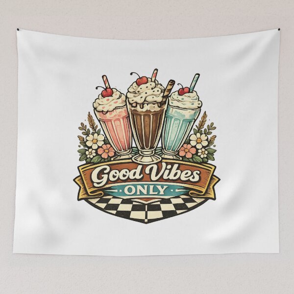 Item preview, Good Vibes Only Retro Milkshakes designed and sold by Mr Lee.
