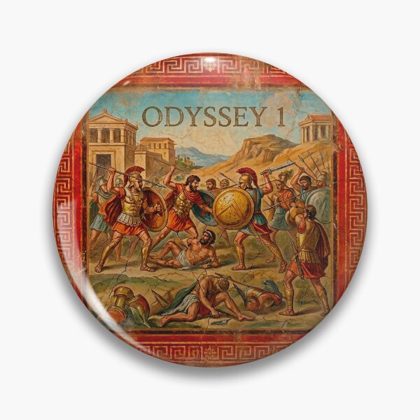 Item preview, Odyssey 1 Cicones Ismarus Ancient Greek Fresco Art designed and sold by codex antique.