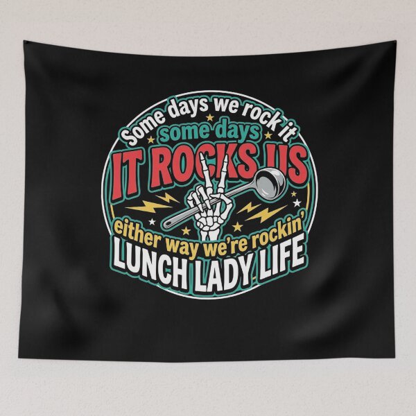 Item preview, Some Days We Rock It Lunch Lady Life Back to School Funny designed and sold by clothesy7.