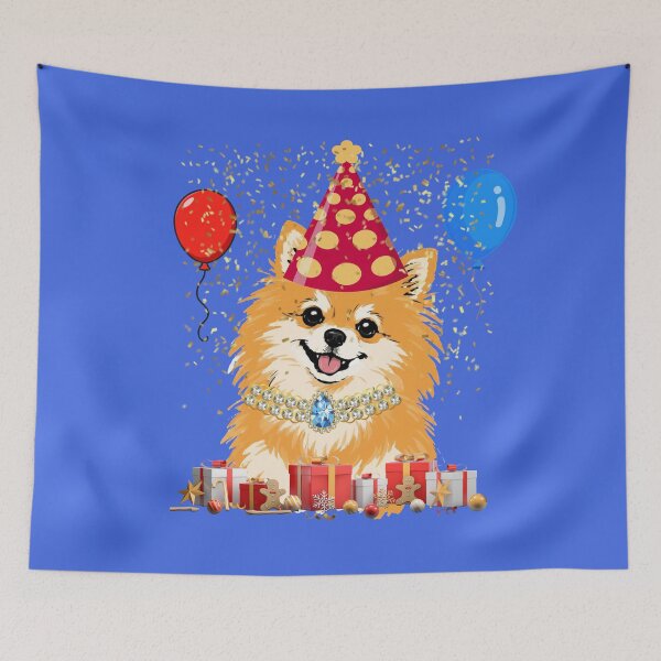 Item preview, Cute Pomerian Birthday Party Clebration designed and sold by DidiDesignShop.