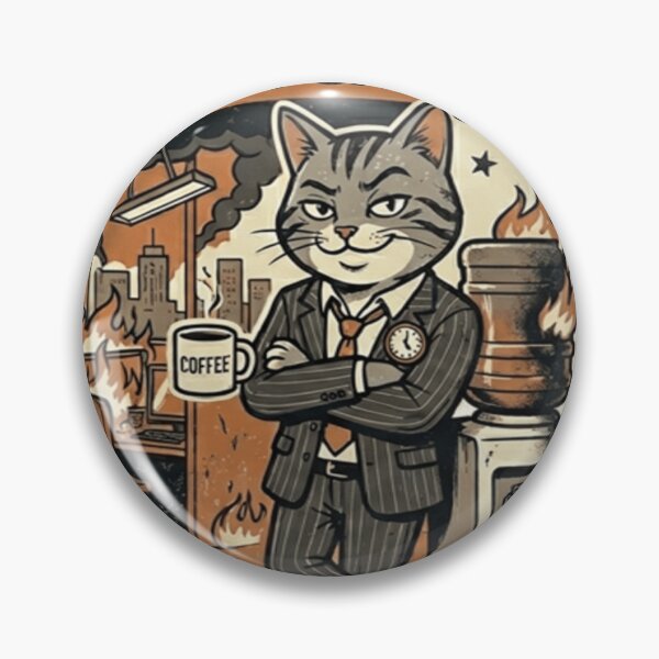 Item preview, Synergy Won’t Save Us Cat – Funny Corporate Meme Design designed and sold by Dada-arts.