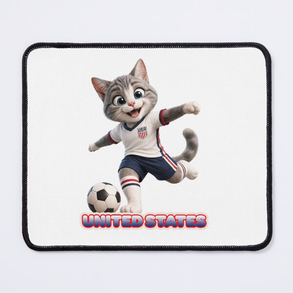 Item preview, Sticker - Decal - United States Soccer Cat designed and sold by ForeverPrintsOK.