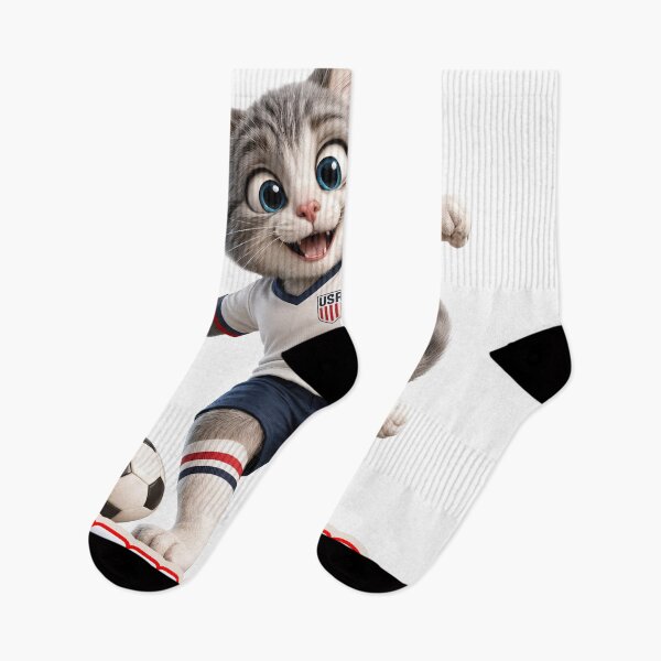 Item preview, Sticker - Decal - United States Soccer Cat designed and sold by ForeverPrintsOK.