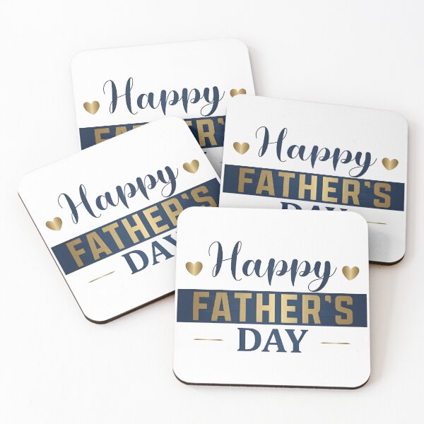 Item preview, Happy Father's Day Gift — Elegant Gold & Navy Blue Typography Design for Dad designed and sold by SideKickCreates.