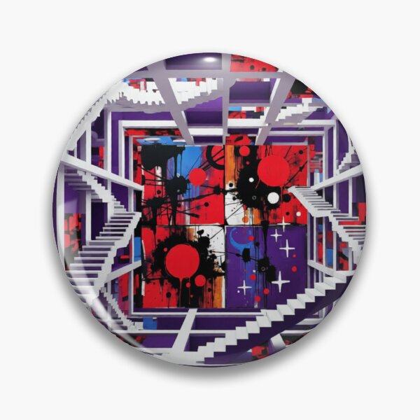 Item preview, cosmic noise labyrinth colorful surreal geometric abstract design designed and sold by SmashingDeals.