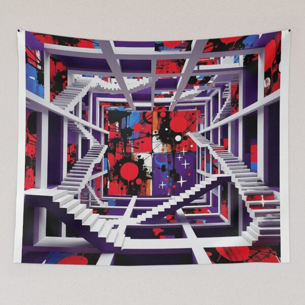 Item preview, cosmic noise labyrinth colorful surreal geometric abstract design designed and sold by SmashingDeals.