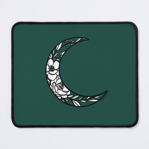Item preview, Emerald Green - A Little Witchy Magnolia Moon - Black and white - By Bree Craft Designs designed and sold by breezecrafty23.