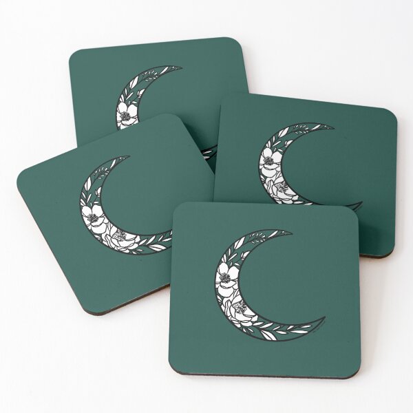 Item preview, Emerald Green - A Little Witchy Magnolia Moon - Black and white -  By Bree Craft Designs designed and sold by breecraftdesigns.