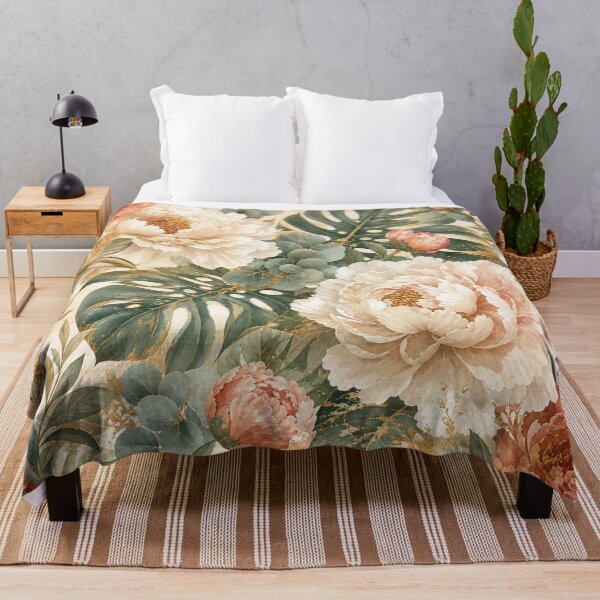 Item preview, Elegant Peony and Monstera Tropical Floral Pattern PNG | Seamless Vintage Boho Wallpaper | Digital Download designed and sold by NovaBitWalls.