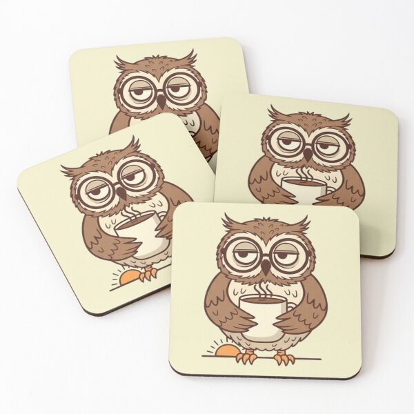 Item preview, Coffee Owl – Funny Morning Animal Design designed and sold by Dogandesighn.