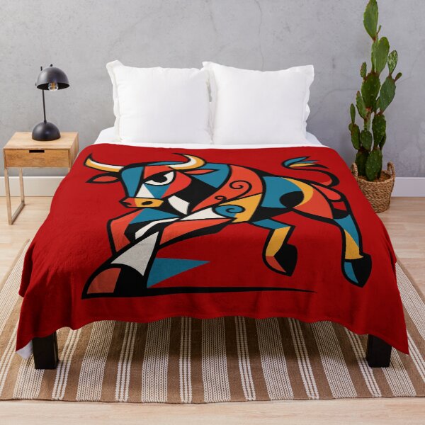 Item preview, Cubist Charging Bull – Modern Geometric Bull Art designed and sold by Lifer art and design.