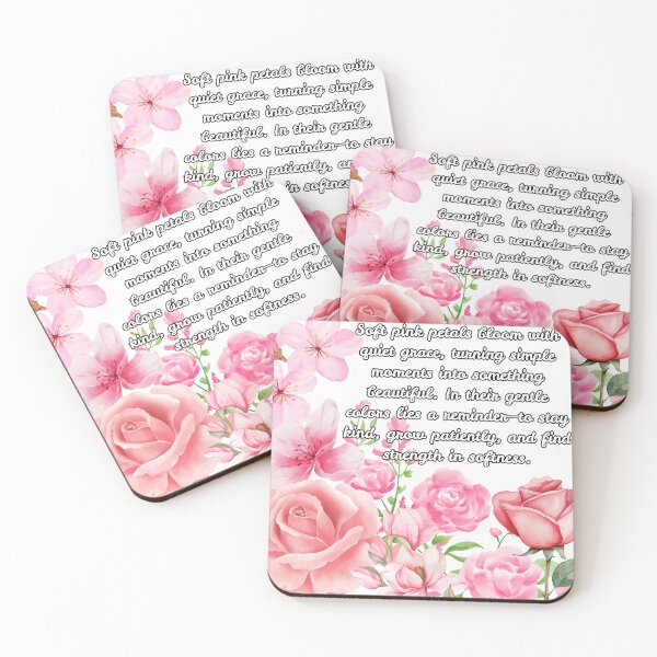 Item preview, Soft Pink Blooms – Gentle Floral Quote Aesthetic Design designed and sold by Jhanak's Art.