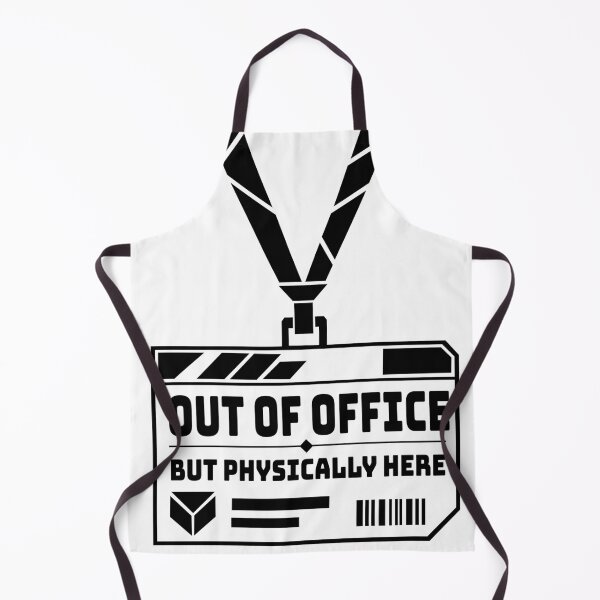 Item preview, Out of Office But Physically Here Work Badge Design designed and sold by quibrak.