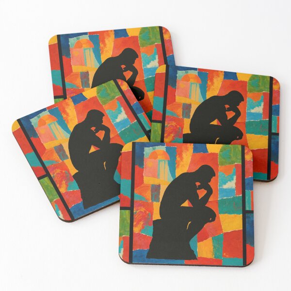 Item preview, Abstract Thinker Silhouette Color Block Art designed and sold by PlanetEye Designs.