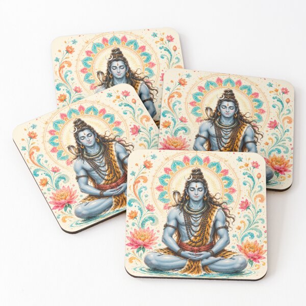 Item preview, Lord Shiva Meditation | Sacred Mandala Art | Yoga and Mindfulness Illustration designed and sold by ravuh.