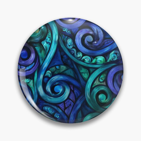 Item preview, New Zealand Paua Māori Pattern Koru Design 917 designed and sold by GrinGalore.
