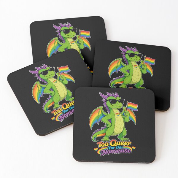 Item preview, Too Queer For This Nonsense Dragon Pride designed and sold by Hatchling Hollow.