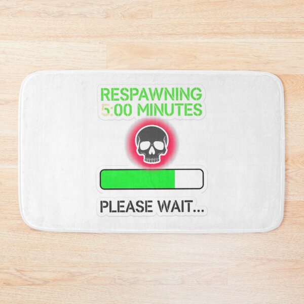 Item preview, *Respawning In 5 Minutes Gamer Skull Design* designed and sold by Petringo.