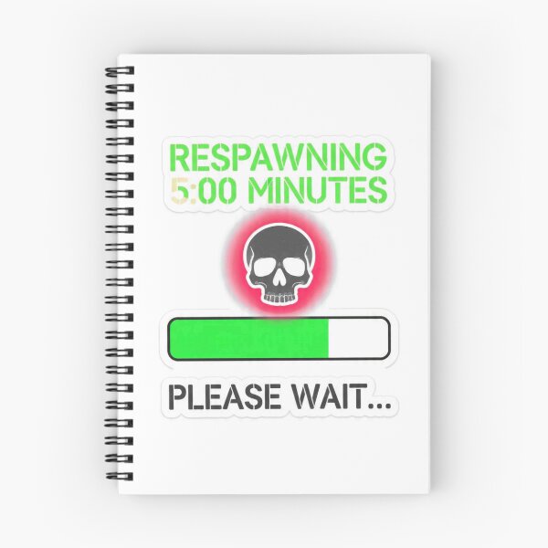 Item preview, *Respawning In 5 Minutes Gamer Skull Design* designed and sold by Petringo.