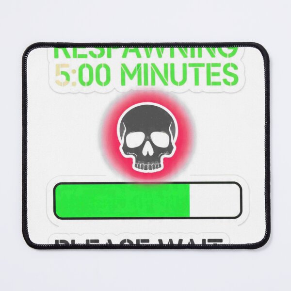 Item preview, *Respawning In 5 Minutes Gamer Skull Design* designed and sold by Petringo.