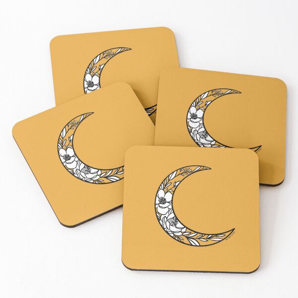 Item preview, Yellow - A Little Witchy Magnolia Moon - Black and white -  By Bree Craft Designs designed and sold by breecraftdesigns.