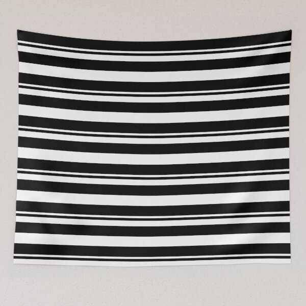 Item preview, Horizontal Black and White Stripes Pattern designed and sold by Anna Studio Co.