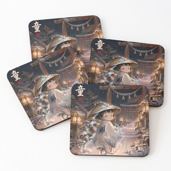 Item preview, Snow Spirit Child – Yuki Warashi Cute Japanese Folklore Winter Art designed and sold by kaxymax.