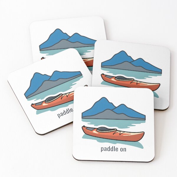 Item preview, Adventure Awaits Kayak and Mountain Landscape Art designed and sold by Smoking_Animals .