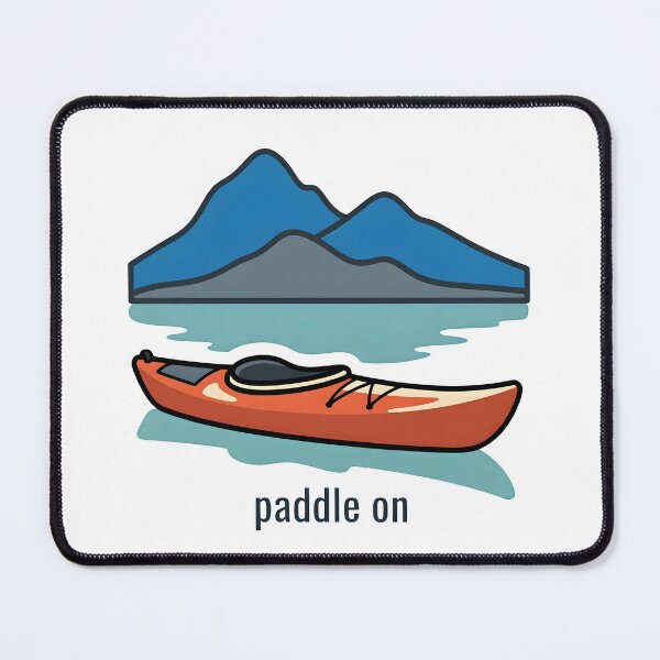 Item preview, Adventure Awaits Kayak and Mountain Landscape Art designed and sold by Smoking_Animals .