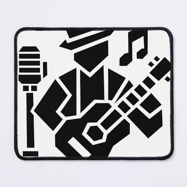 Item preview, Geometric Noir Musician Playing Guitar designed and sold by quibrak.