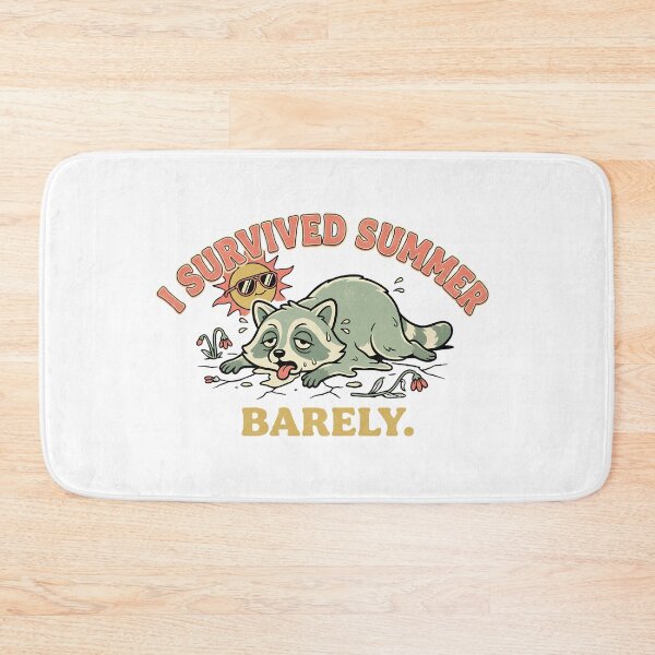 Item preview, I Survived Summer Barely - Funny Exhausted Raccoon designed and sold by BumbleBloom7.