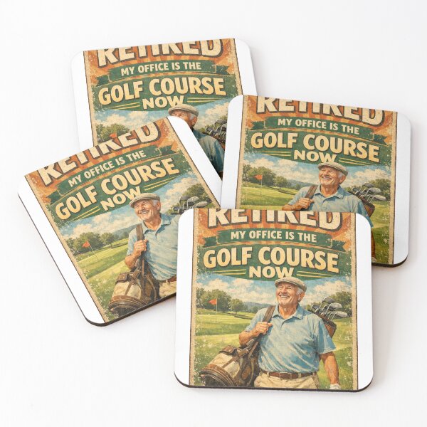 Item preview, Retired My Office Is The Golf Course Now Retro Bearded Golfer Funny Retirement Gift designed and sold by Print Loft.