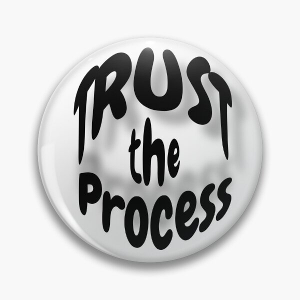 Item preview, Trust The Process Wavy Retro Typography Motivational Quote designed and sold by yachstudio.