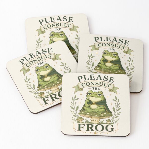 Item preview, Please Consult The Frog – Wise Frog Oracle Cottagecore Illustration designed and sold by  Artistry in Motion by MADsrecreation.