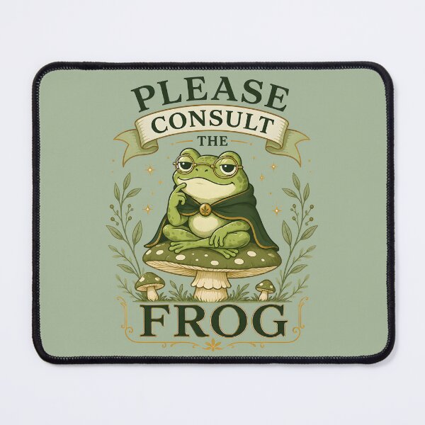 Item preview, Please Consult The Frog – Wise Frog Oracle Cottagecore Illustration designed and sold by  Artistry in Motion by MADsrecreation.