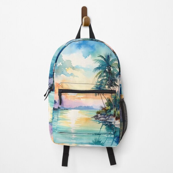 Item preview, Tropical River Colorful Sunset Waterscape designed and sold by SeaStarAlex.