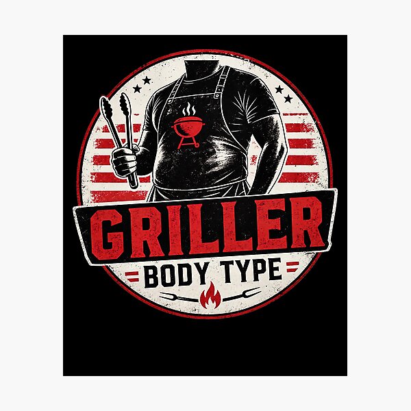 Item preview, Griller Body Type BBQ designed and sold by FreshPixelArt.
