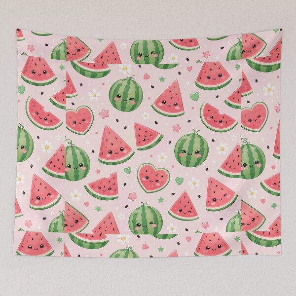 Item preview, Cute Kawaii Watermelon Pattern designed and sold by Aramdesing.