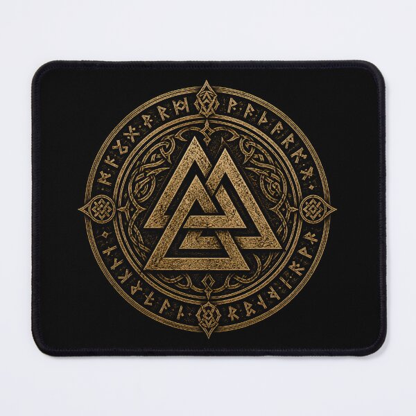 Item preview, Valknut Viking Symbol Gold Norse Rune Circle Ancient Nordic Mythology T-Shirt designed and sold by R3X .