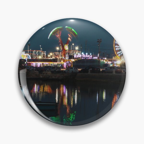 Item preview, Night Carnival With Ferris Wheel And Colorful Reflections On Calm Waterfront designed and sold by Nmallia.