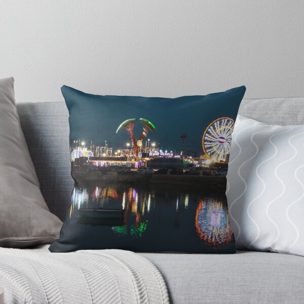 Item preview, Night Carnival With Ferris Wheel And Colorful Reflections On Calm Waterfront designed and sold by Nmallia.