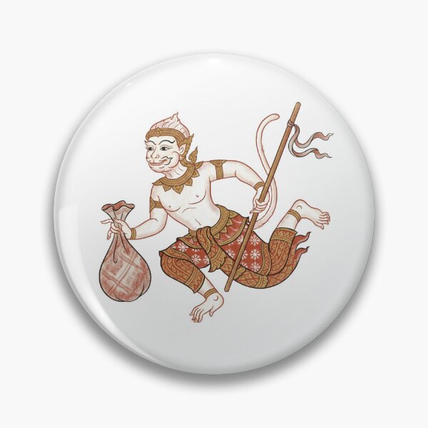 Item preview, Thai Hanuman Monkey God as Santa Claus Christmas Art designed and sold by SIAM MERMAID.